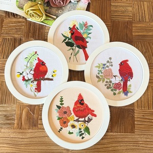Cardinal suspendu peinture broderie à la main bricolage matériel paquet fleurs, oiseaux, animaux tissu <span class=keywords><strong>point</strong></span> <span class=keywords><strong>de</strong></span> <span class=keywords><strong>croix</strong></span> - Product Image 1