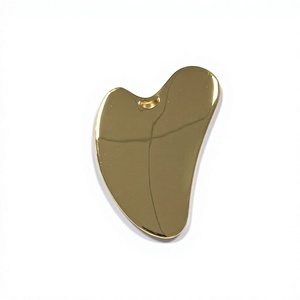 แผ่นกัวซาสีทองเงา อุปกรณ์นวดหน้าแบบใช้มือสำหรับขูดหน้า - Product Image 1