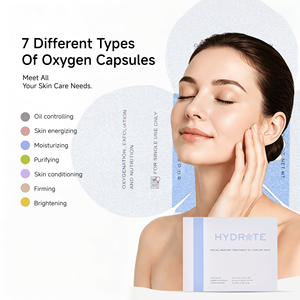 Capsules faciales au charbon et <span class=keywords><strong>oxygène</strong></span> en gros – Capsules noires au charbon <span class=keywords><strong>actif</strong></span> avec gel pour traitement <span class=keywords><strong>spa</strong></span> effet Bohr - Product Image 1