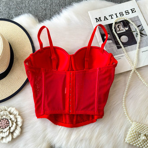 Sous-vêtements pour femmes style vintage en tissu Dobby avec nœud à la taille, effet minimisant pour poitrine généreuse, contrôle du ventre antidérapant - Product Image 4