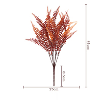 Bouquet de plantes artificielles en plastique, simulation de plantes vertes : Eucalyptus, Herbe persan, Feuille de monnaie, Aiguilles de pin, pour Mariage, Hôtel, Extérieur