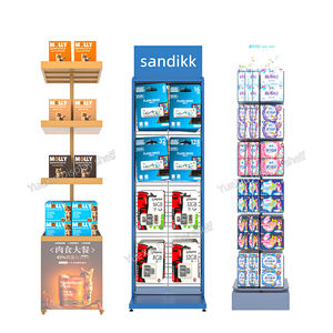 Exhibidores de Supermercado de Hierro y Madera Personalizados YX, Exhibidores Giratorios para Bebidas y Estanterías, Almacenamiento Ligero - Product Image 5