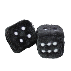 Tùy Chỉnh Mô Hình Màu Đen Và Trắng Sang Trọng Xúc Xắc Đồ Chơi Fluffy Cube Với Chuỗi Cho Treo PP Bông Đầy Đồ Chơi Xe Hơi - Product Image 1