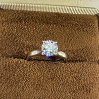 Bague de fiançailles classique solitaire en diamant de laboratoire VVS2, or 10K 14K 18K, PT950, 4 griffes, personnalisable 1 2 3 CT
