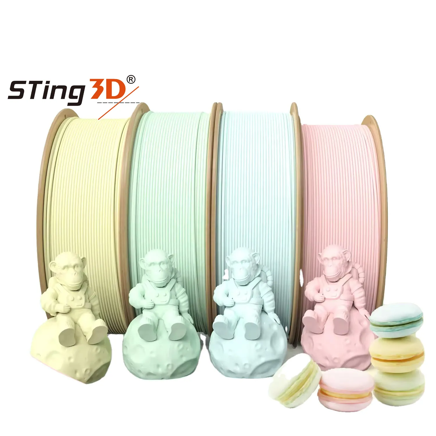 Sting3D 1kg Filamento PLA mate Filamento de impresora 3D Varillas PLA de plástico extruido PETG Plus 1,75mm Filamento Pla Filamento de impresión 3D