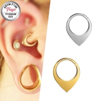 Anneau de nez, de septum, clicker, pour l'oreille, Daith, Helix en titane ASTM F136 avec opale Freya Fine – Bijoux de piercing corporel