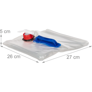 20L PVC Large Collapsible Drinking <strong>Water</strong> Bag 5 Gallon Foldable Plastic <strong>Water</strong> <strong>Container</strong> Bottle for Camping <strong>with</strong> <strong>Tap</strong> - Product Image 3