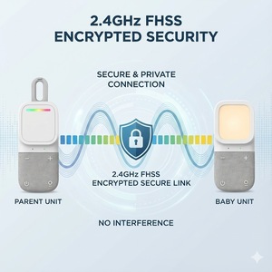 Système d'interphone pour bébé portable KT-288N avec audio bidirectionnel et affichage de la température ambiante - Product Image 5