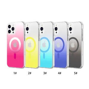 Amazon Hot Double Colors Printing Custom Design IMD Magnetic Wireless Cell Phone Case For Iphone 14 13 12 11 Pro Max
