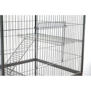 Büyük kediler için en iyi fiyat açık evcil hayvan kafesi <span class=keywords><strong>Metal</strong></span> ve demir inşaat ile hayvan desen plastik tepsi palet içinde paketlenmiş - Product Image 5