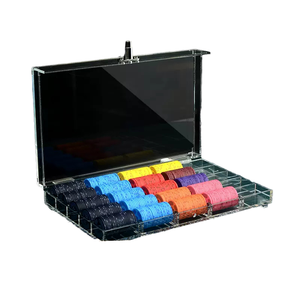 Fichas de Póker de Cerámica JIAYI JY-PC484, 500 Unidades por Caja, Monedas Personalizadas, Caja Transparente con Tapa y Cierre, Accesorios para Casino Texas - Product Image 4