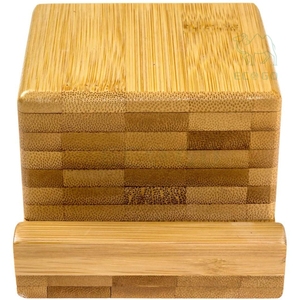 Compact and Stylish Minimalist Design Bamboo <b>Vinyl</b> Record Display Stand - Product Image 4