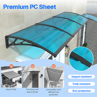 Auvent de terrasse de dalle creuse de polycarbonate de cadre de plastiques de preuve UV pour la fenêtre de maison
