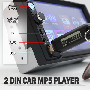 7010B 2 Din Xe MP5 Máy nghe nhạc <span class=keywords><strong>video</strong></span> định dạng BT kép USB Hướng dẫn sử dụng FM xe hệ thống âm thanh - Product Image 3