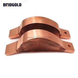 Bridgold Op Maat Gemaakte Flexibele Koperfolie Gelamineerde Connector Koperfolie Shuntconnectoren