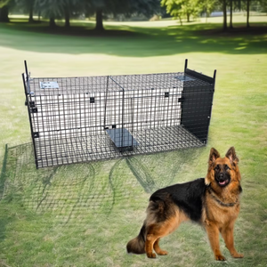 <span class=keywords><strong>Trampa</strong></span> <span class=keywords><strong>para</strong></span> <span class=keywords><strong>Perros</strong></span> de Hierro Galvanizado de Alta Resistencia, <span class=keywords><strong>Jaula</strong></span> Grande <span class=keywords><strong>para</strong></span> Animales Vivos, <span class=keywords><strong>para</strong></span> Control Humano de Plagas - Product Image 1
