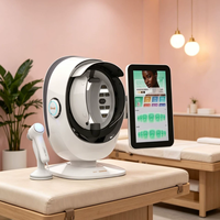 Analyseur de peau IA Beauty Cos avec anneau de 270 degrés, 18 métriques d'analyse, rapport panoramique à triple caméra pour salons de beauté et spas