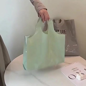 Chất Lượng Cao Màu Thân Thiện Với Môi Ldpe Mua Sắm Túi Nhiệt Con Dấu Cảm Ứng Mềm Mại Túi Nhựa Với Chết Cắt Xử Lý Túi Cho Cửa Hàng Bán Lẻ - Product Image 5