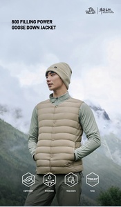 Pelliot, <span class=keywords><strong>chaleco</strong></span> informal para exteriores para <span class=keywords><strong>hombre</strong></span>, chaqueta cálida ligera de Otoño/Invierno de relleno 800, ropa exterior con costillas a prueba de viento, trajes de talla grande - Product Image 5
