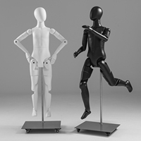 Mannequin articulé pour enfants, style robot à articulations mobiles, support d'affichage multifonctionnel pour enfants