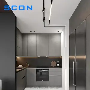 Stile semplice SCON LED pista magnetica luce in alluminio moderna illuminazione interna pista nera oscuramento sistema di illuminazione