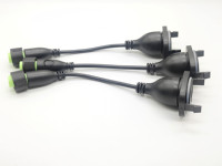 M16- 4 broches IP67 étanche onduleur solaire câble connecteur adaptateur mâle à femelle une pièce adaptateur 4 broches connecteur vert