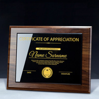 Plaque de récompense personnalisée en noyer gravée pour la reconnaissance des cadeaux d'entreprise et des réalisations Trophées, médailles et plaques personnalisés