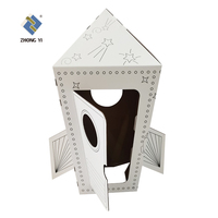 Mini Fusée 2026 pour Enfants – Maisonnette en Carton à Dessiner, Jouet Fusée avec Logo Personnalisé et Papier Artistique