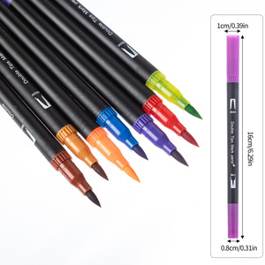 Stylos pinceaux double pointe non toxiques, 12 à 120 couleurs, pour dessin, aquarelle, calligraphie et peinture (vente en gros) - Product Image 6