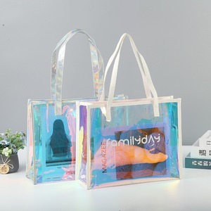 Bolsa de Compras de PVC Transparente de Gran Capacidad, Ecológica, con Diseño de Logotipo Personalizado - Product Image 1