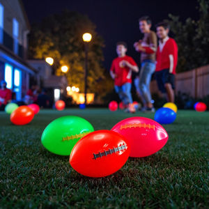 Mainan sepak bola LED berkedip Promosi Rugby pesta kebaikan dengan lampu terang dan bola TPU memantul - Product Image 2