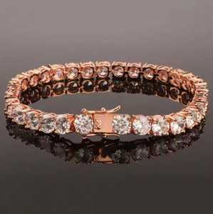 Premium 925 Sterling Silver Cuban Link Bracelet With Lab Grown Moissanite Diamond Smooth Shine Stylish Jewelry Gift - Product Image 3