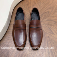 Mocassins Penny pour Hommes de Haute Qualité, Style Designer, en Cuir Véritable, Chaussures Habillées à Enfiler pour le Travail et le Quotidien