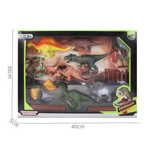 Ensemble de jouets dinosaures en PVC avec figurines T-Rex, Brachiosaurus, Stegosaurus, arbres, clôtures, jeu d'imitation, cadeau éducatif pour enfants - Product Image 6