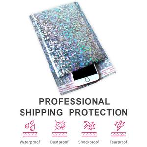 Embalaje de envío, sobre de burbujas holográficas, papel de aluminio brillante, burbujas de aire acolchadas, bolsa de envío <span class=keywords><strong>Poly</strong></span> <span class=keywords><strong>Mailer</strong></span> - Product Image 4