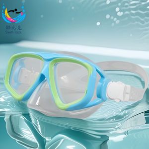Masque de plongée pour enfants Swim bick, deux fenêtres, équipement de plongée en silicone, sports nautiques 6+ - Product Image 1
