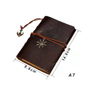 Carnet en cuir de style pirate vintage, carnet à feuilles mobiles rechargeable pour l'école, les voyages, journal intime, bloc-notes, A5 - Product Image 5