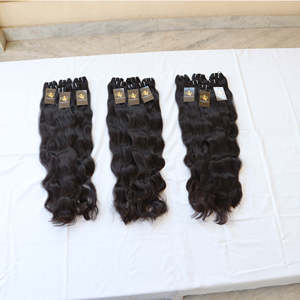 Venta al por mayor brasileño crudo rizado templo pelo Wefted paquetes de alta calidad Indio virgen cabello con onda natural estilo profundo HD encaje - Product Image 4