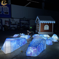 SGL66 Ice World Lanterne Exposition À La Main Personnalisé Éclats De Glace Festival De Lanterne De Soie pour La Décoration