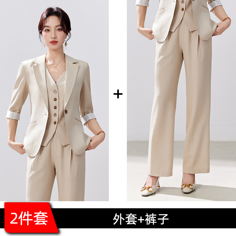Khaki suit pants