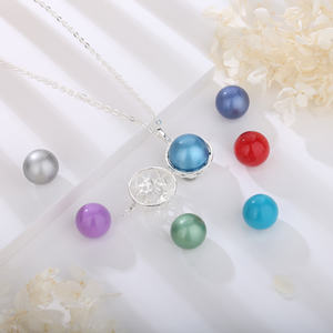 Collana Bola Messicana per <span class=keywords><strong>Gravidanza</strong></span> con Campanella d'Angelo, <span class=keywords><strong>Gioielli</strong></span> da Donna con Albero della Vita e Rune Nordiche, Ciondolo Moda - Product Image 5