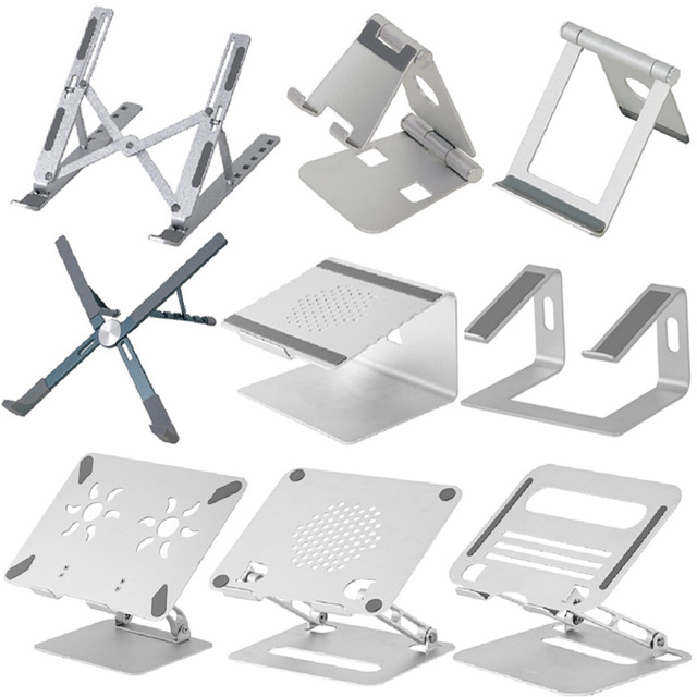 Ultimate Foldable Aluminum Metal Tablet PC Laptop Stand Adjustable Portable Vertical Notebook Holder