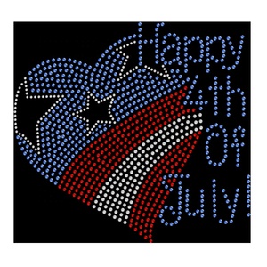 Motivo de Cristal Termotransferible Personalizado con Diseño de Mariposa de la Libertad del Día de la Independencia de EE. UU. - Product Image 4