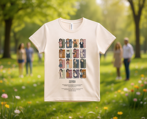 T-shirt da donna con stampa femminista delle donne nella storia, manica corta, girocollo, 100% cotone jersey, casual, per tutte le stagioni, vestibilità regolare - Product Image 2
