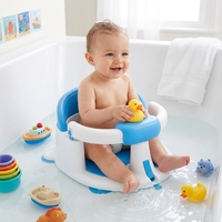 Chaise de bain pour bébé avec dossier et barre de sécurité, ventouses antidérapantes, certifiée CE, en plastique PP+TPR, pour 0-18 mois