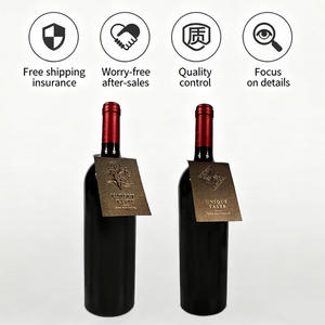 Papel Kraft para botella de vino, etiqueta colgante para botella, cuello de papel, <span class=keywords><strong>nombre</strong></span>, etiqueta Navidad colgante para fiesta de, tarjeta de suspensión de cartón - Product Image 3