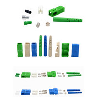 Kit complet de composants de connecteurs Gtech SC avec boîtier, capuchon anti-poussière à ressort SM MM UPC APC 0.9/2.0/3.0mm pour cordon de brassage simplex et pigtail
