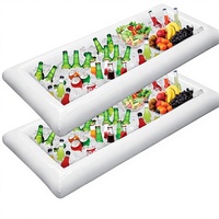 Bar à cocktails gonflable en PVC avec bouchon de vidange pour usage commercial et domestique, intérieur-extérieur, barbecue, pique-nique, fête au bord de la piscine