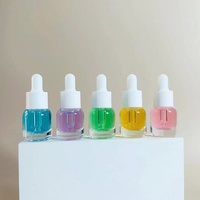 Vente en gros de flacons compte-gouttes plats en verre de 5 ml pour voyage, avec bouchon compte-gouttes blanc, pour huiles essentielles, sérums, emballages cosmétiques, vides, en stock