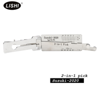 Herramienta LISHI 2 en 1 para Abrir y Decodificar Cerraduras de Automóviles Suzuki 2020, Acero Inoxidable, Ligera, Compacta, Uso Profesional